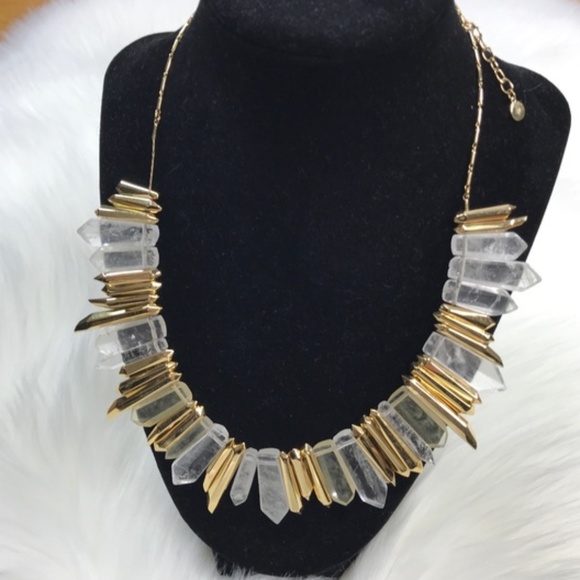 Stella & Dot | Rare Retired💫Rebel Quartz Crystal + Gold Statement Bib Ne… - Picture 8 of 11